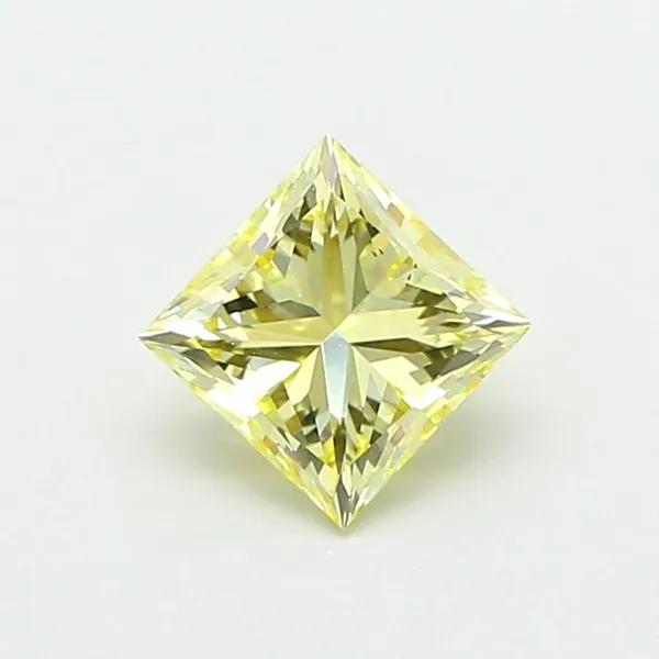 1ct PRINCESS Fancy Yellow VS2 Coloured Lab diamond