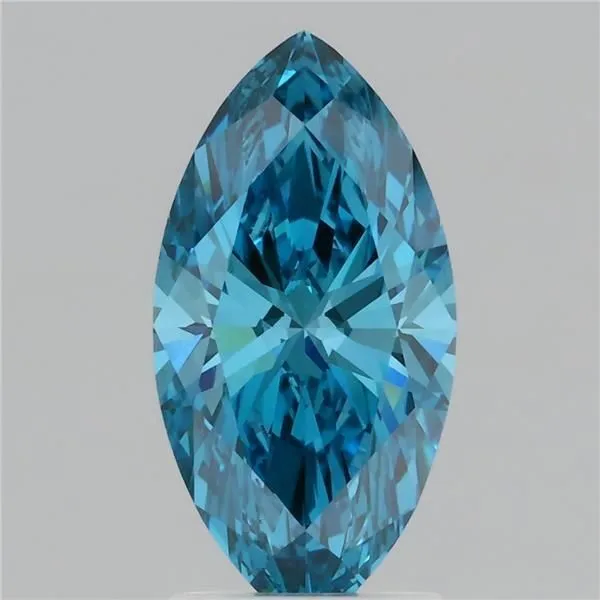 2.03ct MARQUISE Fancy Vivid Blue VVS2 Coloured Lab diamond
