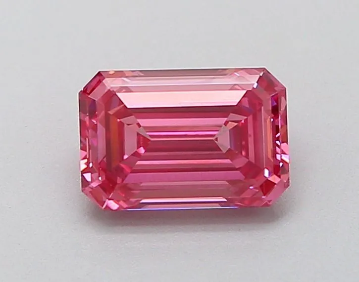 1.18ct EMERALD Fancy Vivid Pink VVS2 Coloured Lab diamond