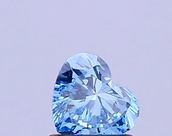 0.81ct HEART Fancy Vivid Blue VVS1 Coloured Lab diamond