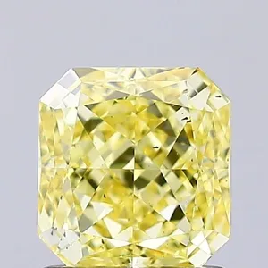 1.03ct RADIANT Fancy Intense Yellow VS2 Coloured Lab diamond