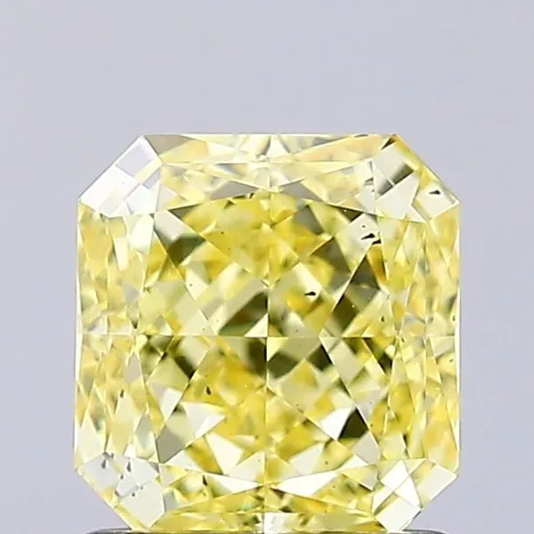 1.03ct RADIANT Fancy Intense Yellow VS2 Coloured Lab diamond