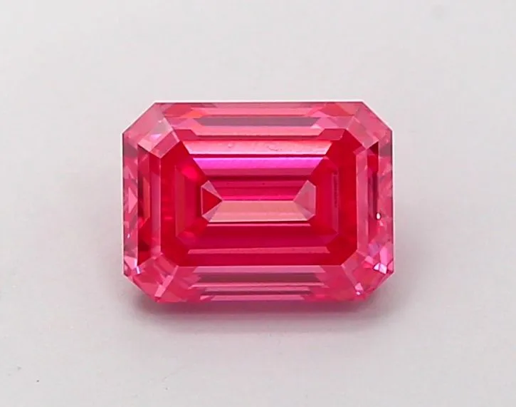 1.15ct EMERALD Fancy Vivid Pink VS1 Coloured Lab diamond