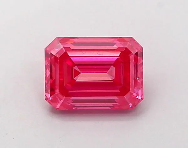 1.15ct EMERALD Fancy Vivid Pink VS1 Coloured Lab diamond