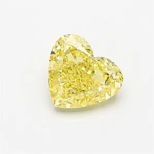 1.06ct HEART Fancy Intense Yellow VS1 Coloured Lab diamond