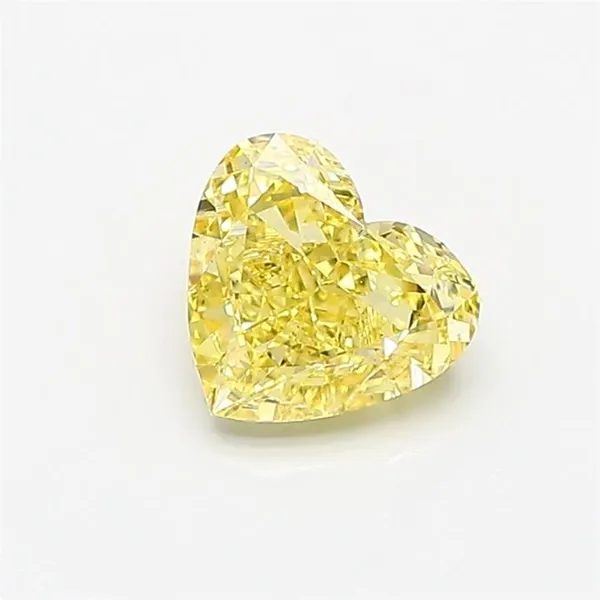 1.06ct HEART Fancy Intense Yellow VS1 Coloured Lab diamond