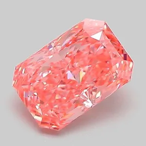 1.06ct RADIANT Fancy Vivid Pink VVS2 Coloured Lab diamond