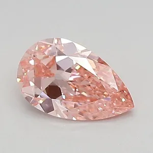 0.57ct PEAR Fancy Vivid Pink VS2 Coloured Lab diamond