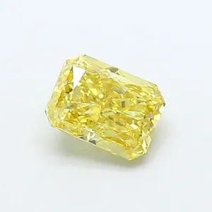 0.78ct RADIANT Fancy Intense Yellow VS1 Coloured Lab diamond
