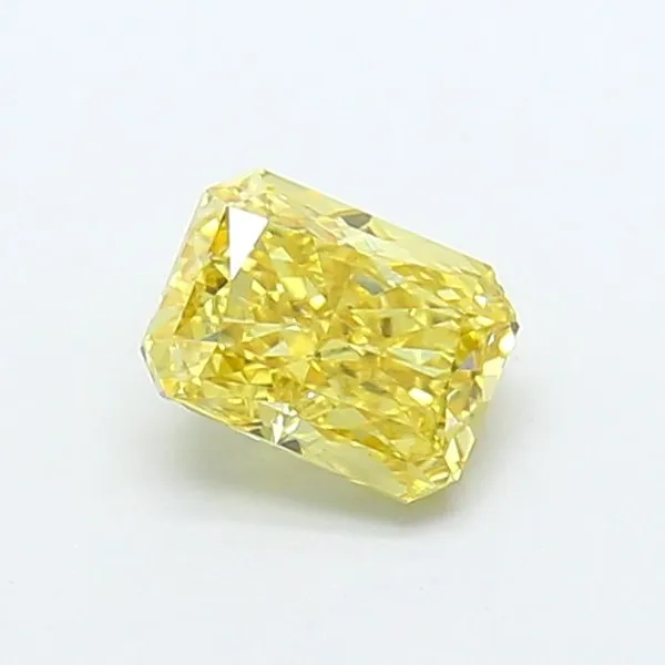 0.78ct RADIANT Fancy Intense Yellow VS1 Coloured Lab diamond