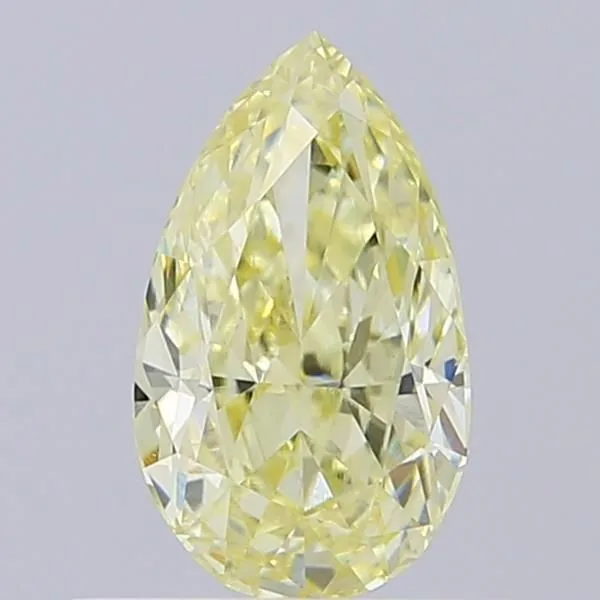 0.71ct PEAR Fancy Light Yellow VS1 Coloured Lab diamond