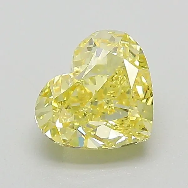 1.04ct HEART Fancy Intense Yellow VS1 Coloured Lab diamond