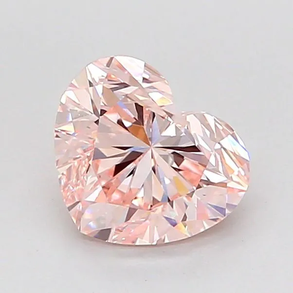 1.32ct HEART Fancy Pink VVS2 Coloured Lab diamond