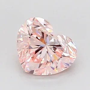 1.32ct HEART Fancy Pink VVS2 Coloured Lab diamond