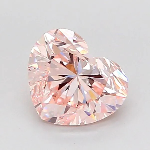 1.32ct HEART Fancy Pink VVS2 Coloured Lab diamond