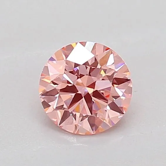 0.5ct ROUND Fancy Intense Pink VS1 Coloured Lab diamond