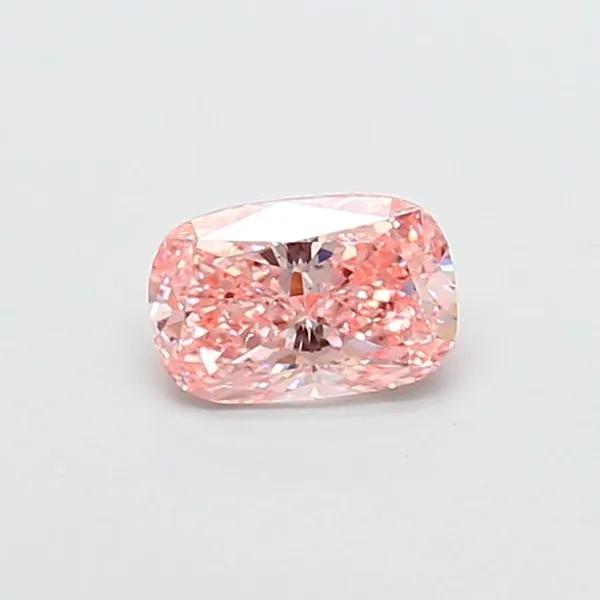 0.92ct CUSHION Fancy Vivid Pink VS2 Coloured Lab diamond