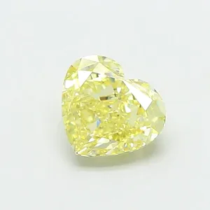 1.01ct HEART Fancy Yellow VVS2 Coloured Lab diamond