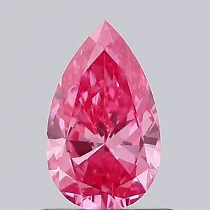 0.55ct PEAR Fancy Vivid Pink VS1 Coloured Lab diamond