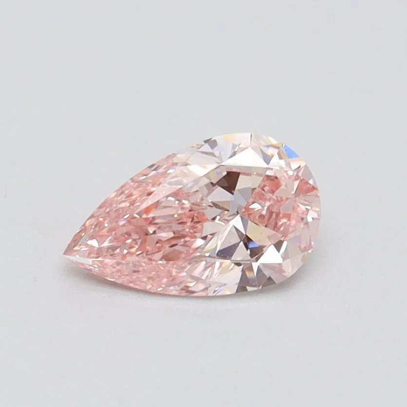 0.50ct PEAR Fancy Pink VS1 Coloured Lab diamond