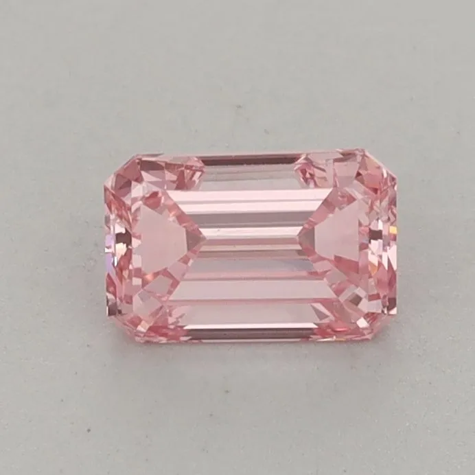 0.70ct EMERALD Fancy Vivid Pink VVS2 Coloured Lab diamond