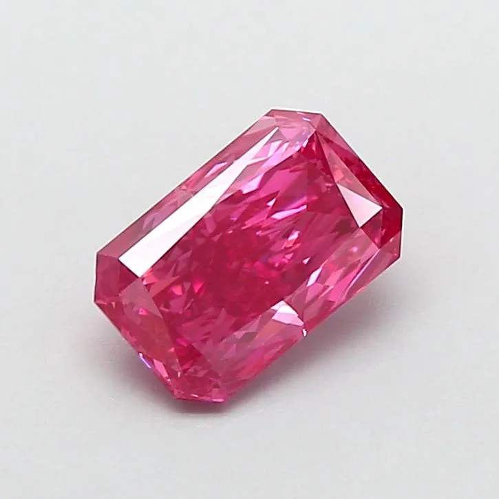 1.09ct RADIANT Fancy Vivid Pink VS1 Coloured Lab diamond