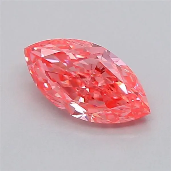 0.36ct MARQUISE Fancy Vivid Pink VVS2 Coloured Lab diamond
