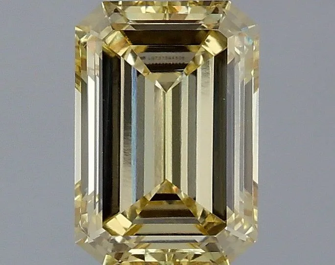 1.32ct EMERALD Fancy Intense Yellow VS1 Coloured Lab diamond