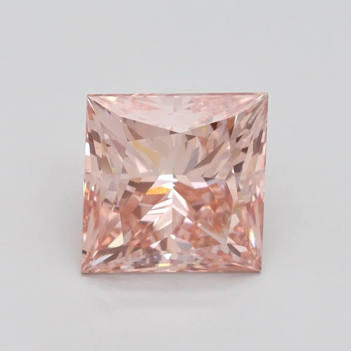3.07ct PRINCESS Fancy Intense Pink SI1 Coloured Lab diamond
