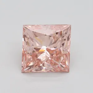 3.07ct PRINCESS Fancy Intense Pink SI1 Coloured Lab diamond
