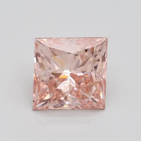 3.07ct PRINCESS Fancy Intense Pink SI1 Coloured Lab diamond