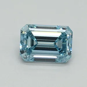 0.56ct EMERALD Fancy Intense Blue VS1 Coloured Lab diamond