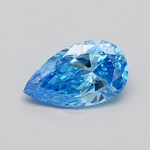 0.58ct PEAR Fancy Vivid Blue VS1 Coloured Lab diamond