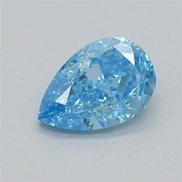 0.35ct PEAR Fancy Vivid Blue VVS2 Coloured Lab diamond