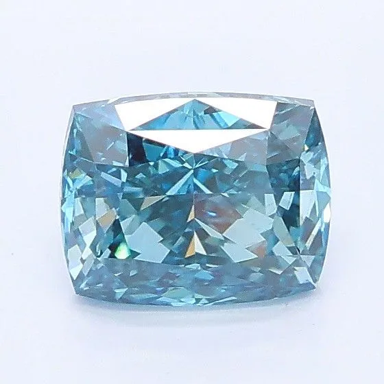 1.1ct CUSHION Fancy Vivid Blue VS1 Coloured Lab diamond