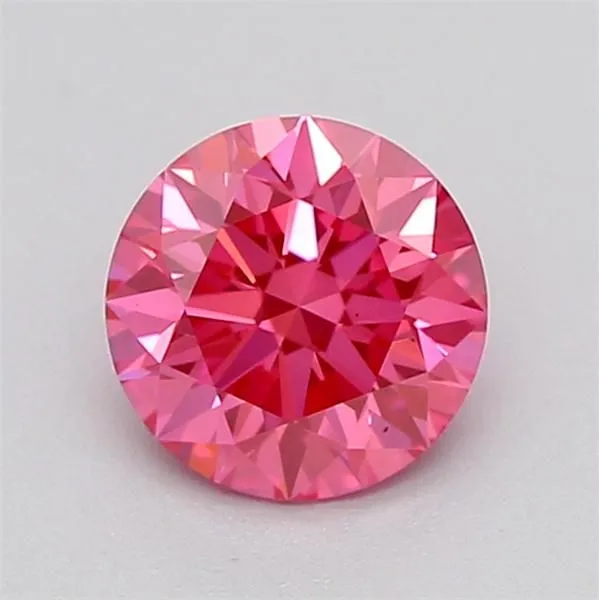 0.4ct ROUND Fancy Vivid Pink VS1 Coloured Lab diamond