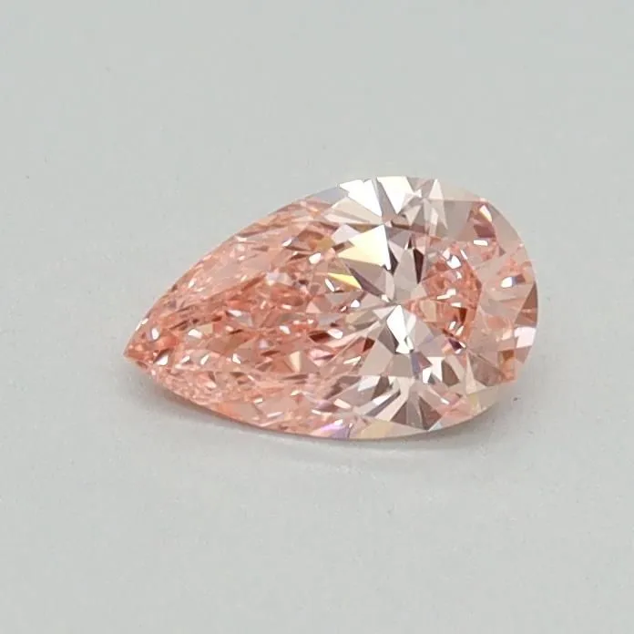 0.32ct PEAR Fancy Vivid Pink VVS2 Coloured Lab diamond