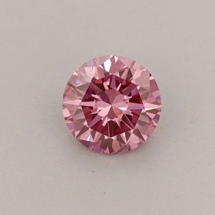 0.33ct ROUND Fancy Vivid Pink VS1 Coloured Lab diamond