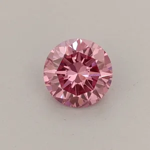 0.33ct ROUND Fancy Vivid Pink VS1 Coloured Lab diamond
