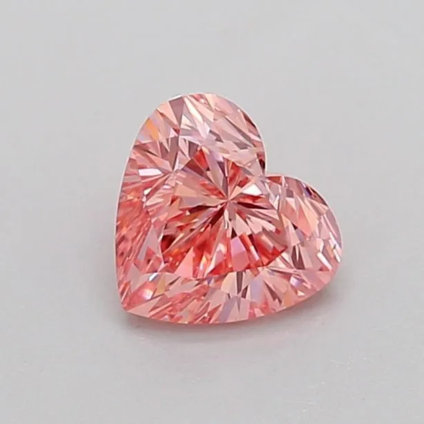 0.70ct HEART Fancy Vivid Pink VS2 Coloured Lab diamond