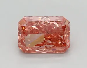 0.99ct RADIANT Fancy Vivid Pink VVS2 Coloured Lab diamond