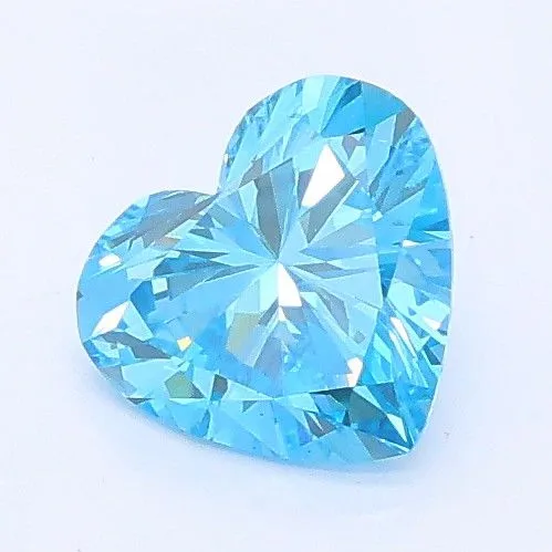 0.64ct HEART Fancy Vivid Blue VS1 Coloured Lab diamond