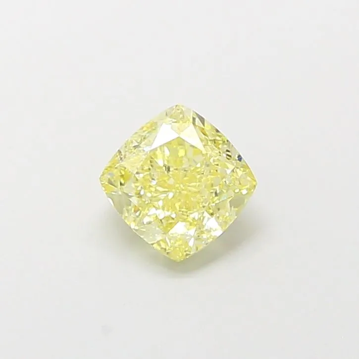 1.03ct CUSHION Fancy Light Yellow VS1 Coloured Lab diamond