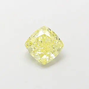 1.03ct CUSHION Fancy Light Yellow VS1 Coloured Lab diamond