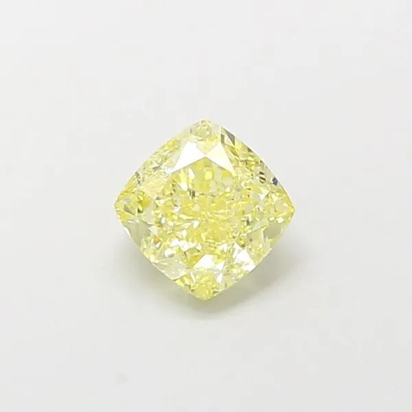 1.03ct CUSHION Fancy Light Yellow VS1 Coloured Lab diamond