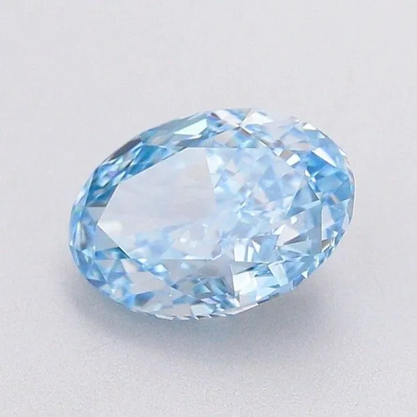 1.02ct OVAL Fancy Vivid Blue VVS2 Coloured Lab diamond