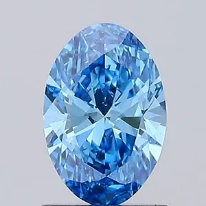 1.02ct OVAL Fancy Vivid Blue VS2 Coloured Lab diamond