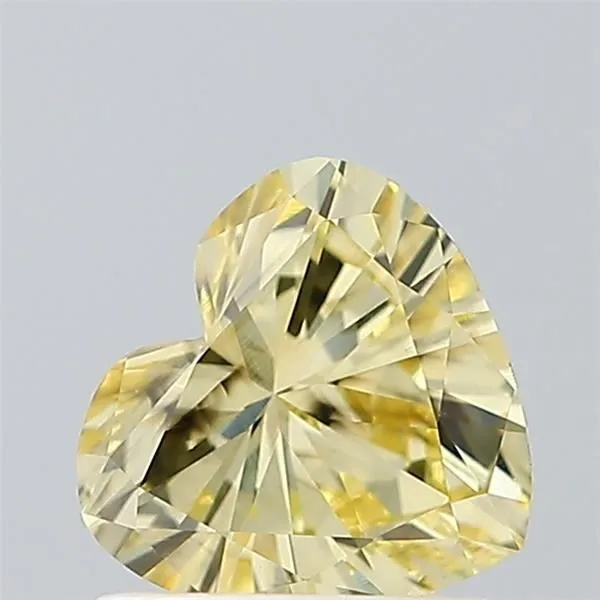 0.73ct HEART Fancy Light Yellow VVS1 Coloured Lab diamond