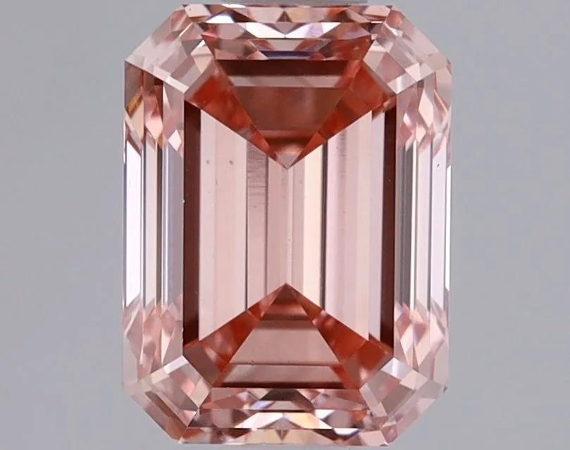 1.08ct RADIANT Fancy Vivid Pink VS2 Coloured Lab diamond