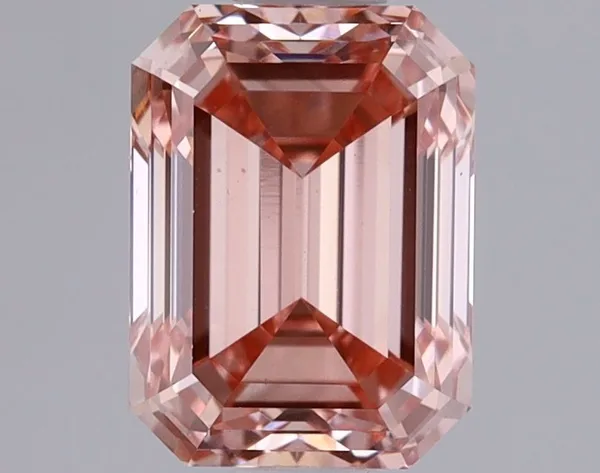 1.08ct RADIANT Fancy Vivid Pink VS2 Coloured Lab diamond
